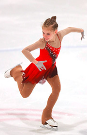 Schweizermeisterin U13 im Eiskunstlauf: Eugenia Sekulovski. (Bild: zvg)
