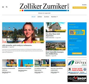 Der neue Online Auftritt des Zolliker Zumiker Boten.
