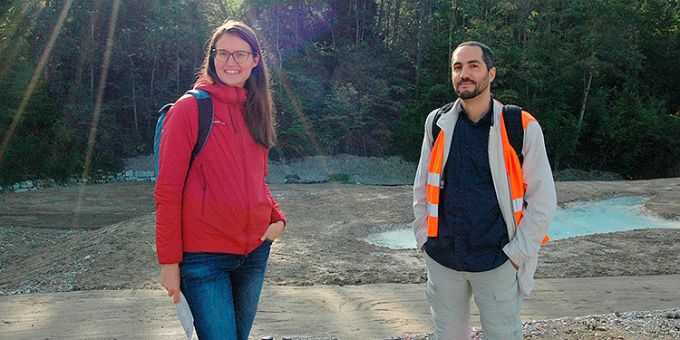 Julia Hahn und Fernando Bonato nehmen die letzte Etappe der Arbeiten in Angriff. (Bild: bms)